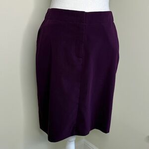 Chadwicks Deep Purple Plum Pencil Skirt. Size 4 Petite
